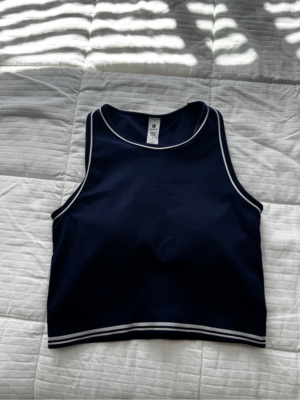 90 Degree by Reflex navy blue sporty workout tank top size S